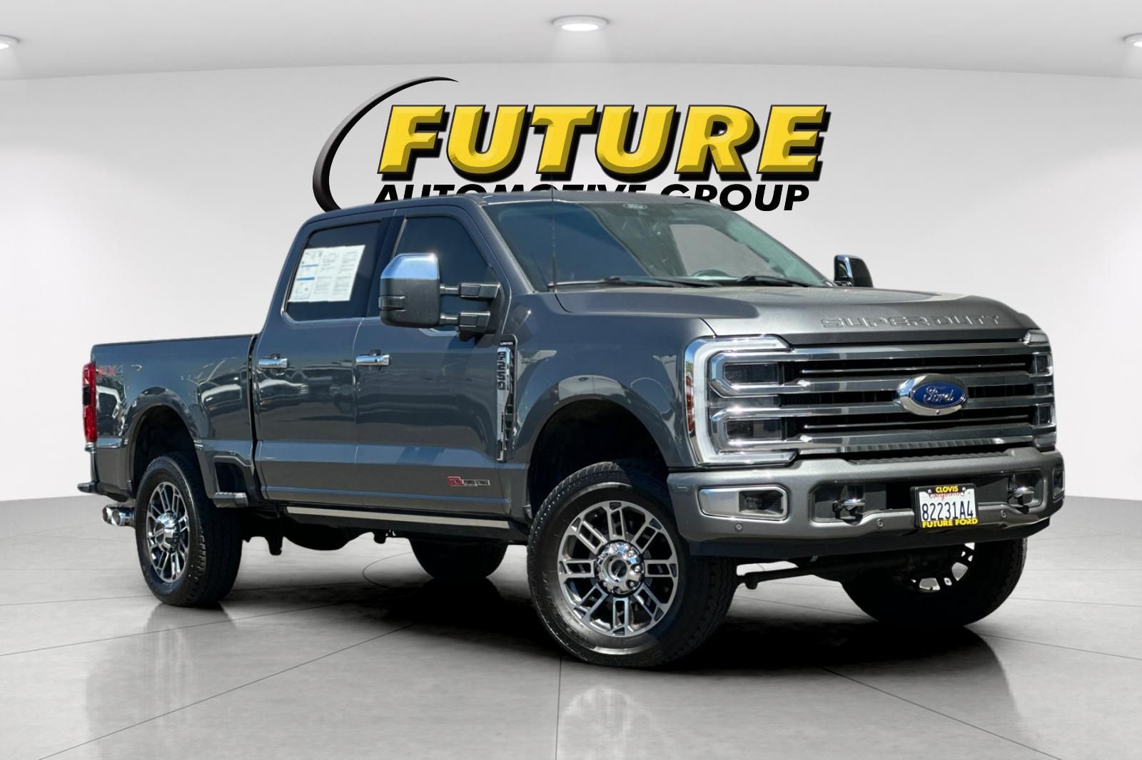 Gray Metallic 2024 Ford F-250 Super Duty Limited Crew Cab 4WD Pickup Truck Four-Wheel Drive Automatic