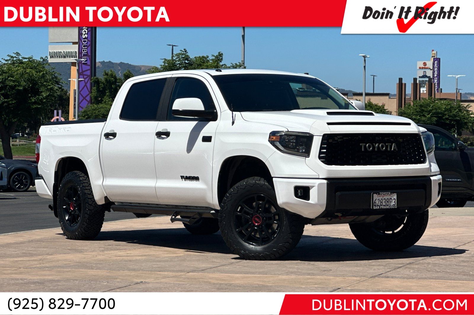 Super White 2019 Toyota Tundra Pickup Truck Four-Wheel Drive 6-Speed Automatic