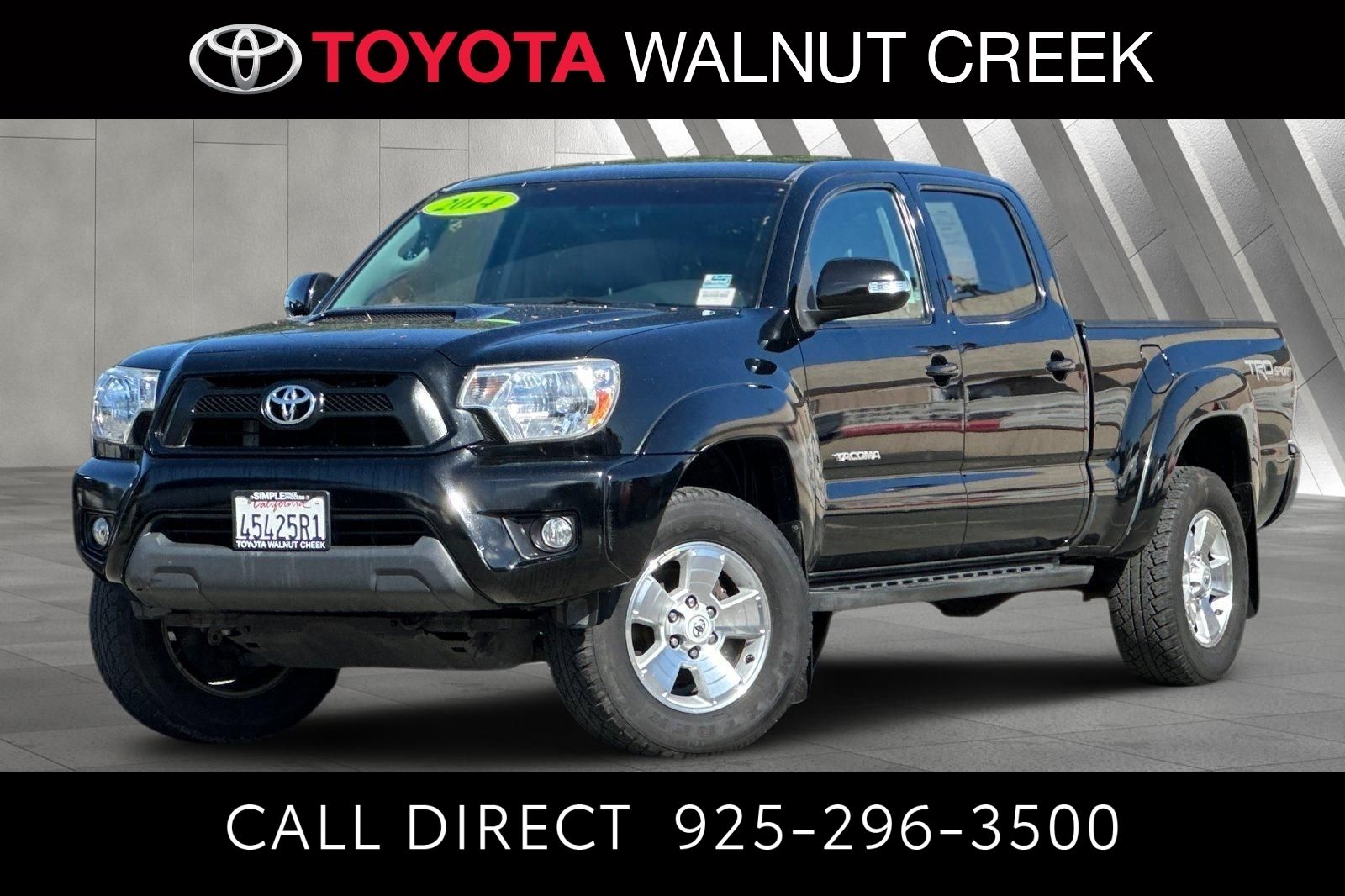 Black 2014 Toyota Tacoma PreRunner Double Cab V6 SB Pickup Truck 4X2 5-Speed Automatic