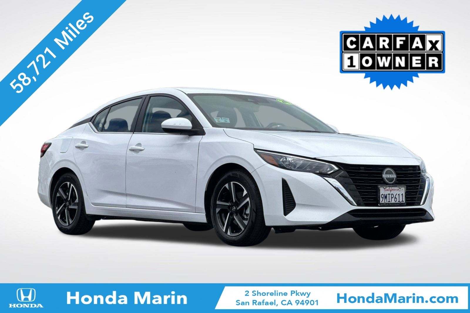 White (Fresh Powder) 2024 Nissan Sentra Sedan Front-Wheel Drive Continuously Variable Transmission