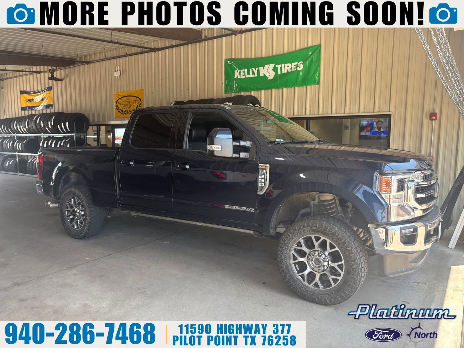 Blue 2020 Ford F-250 Super Duty Pickup Truck Four-Wheel Drive Automatic