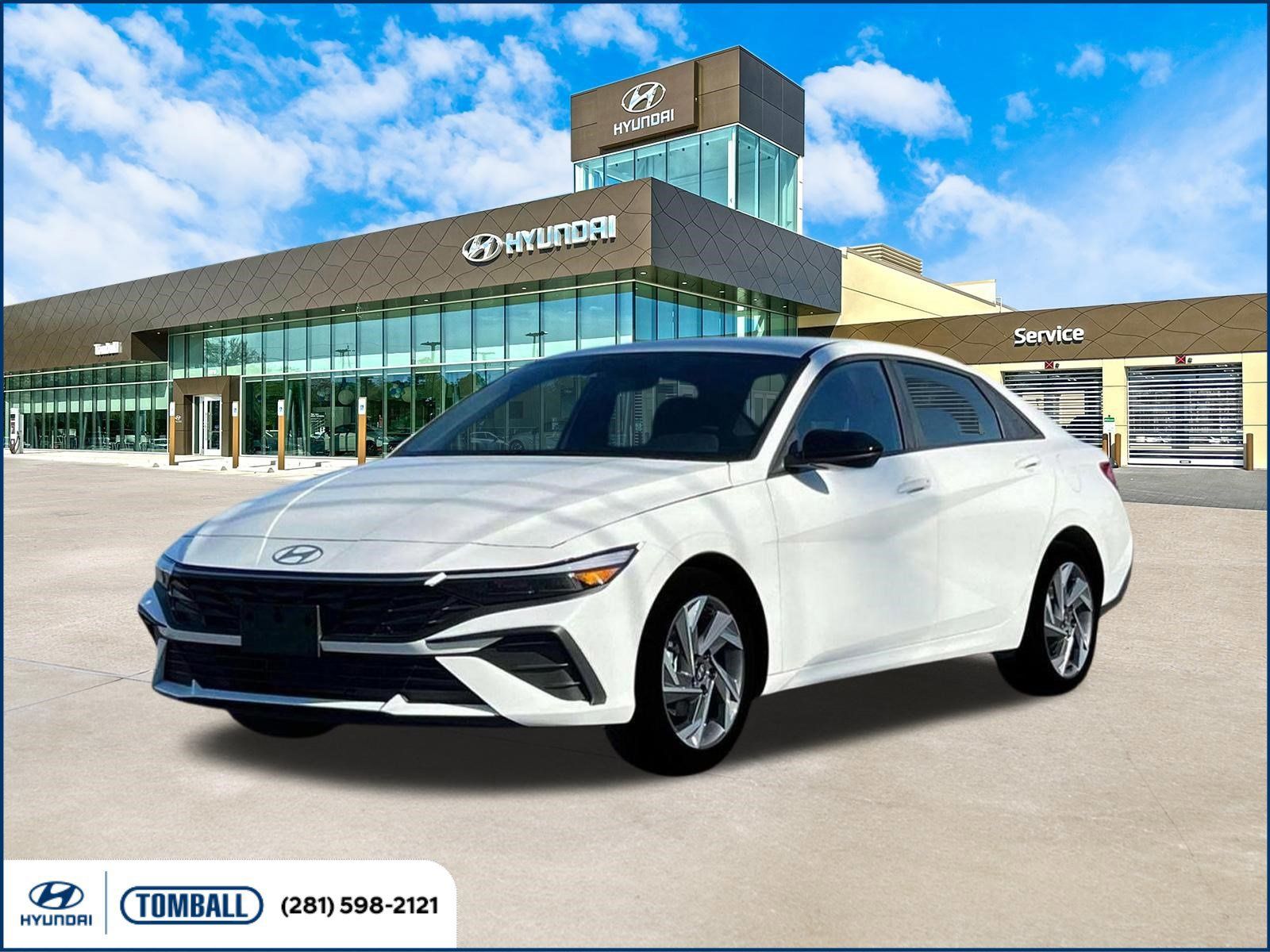 Serenity White 2025 Hyundai Elantra SEL Sport FWD Sedan Front-Wheel Drive Continuously Variable Transmission