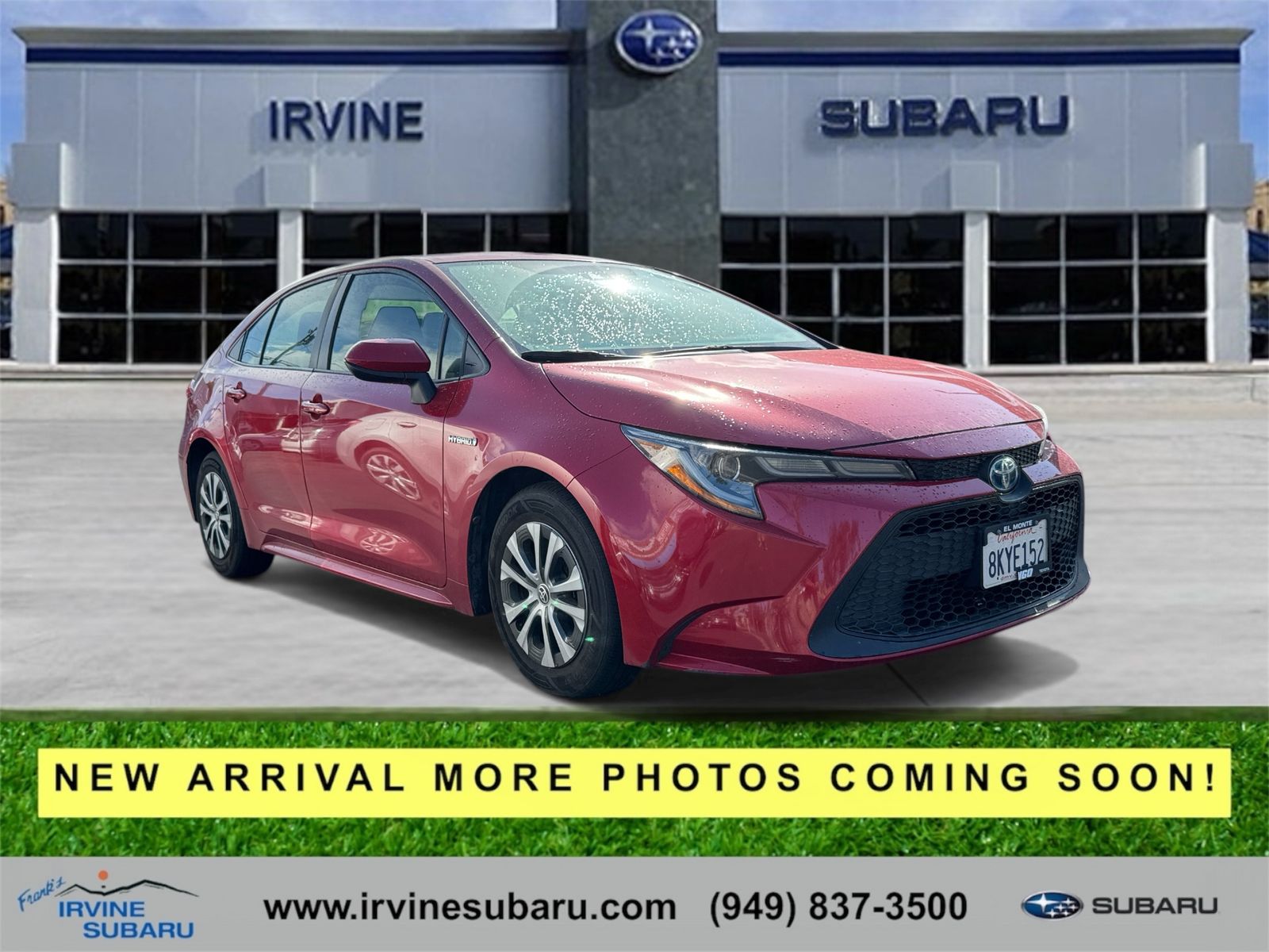 Barcelona Red Metallic 2020 Toyota Corolla Hybrid LE FWD Sedan Front-Wheel Drive Continuously Variable Transmission