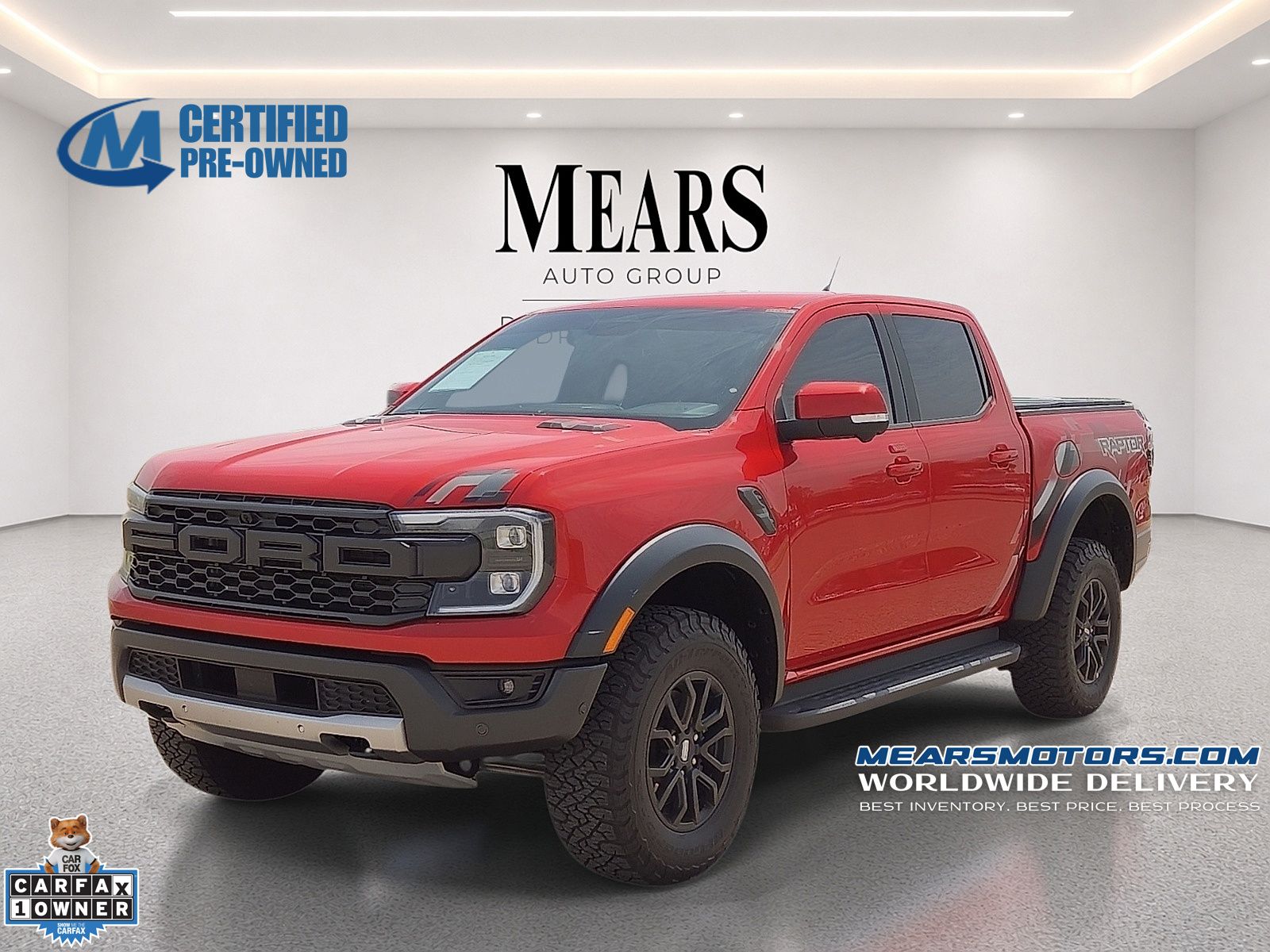 Hot Pepper Red Metallic Tinted Clearcoat 2024 Ford Ranger Pickup Truck Four-Wheel Drive Automatic