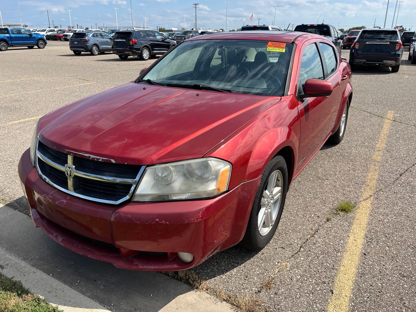 Inferno Red Crystal PC/Mineral Gray Met CC 2010 Dodge Avenger Sedan Front-Wheel Drive 4-Speed Automatic