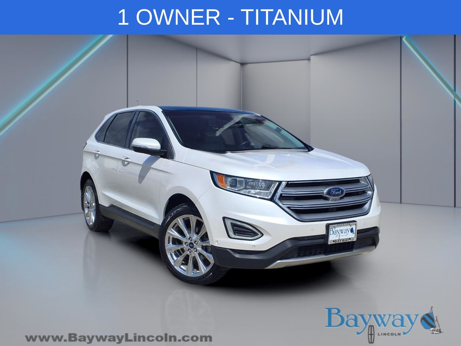 White Platinum 2018 Ford Edge Titanium SUV / Crossover Front-Wheel Drive 6-Speed Automatic