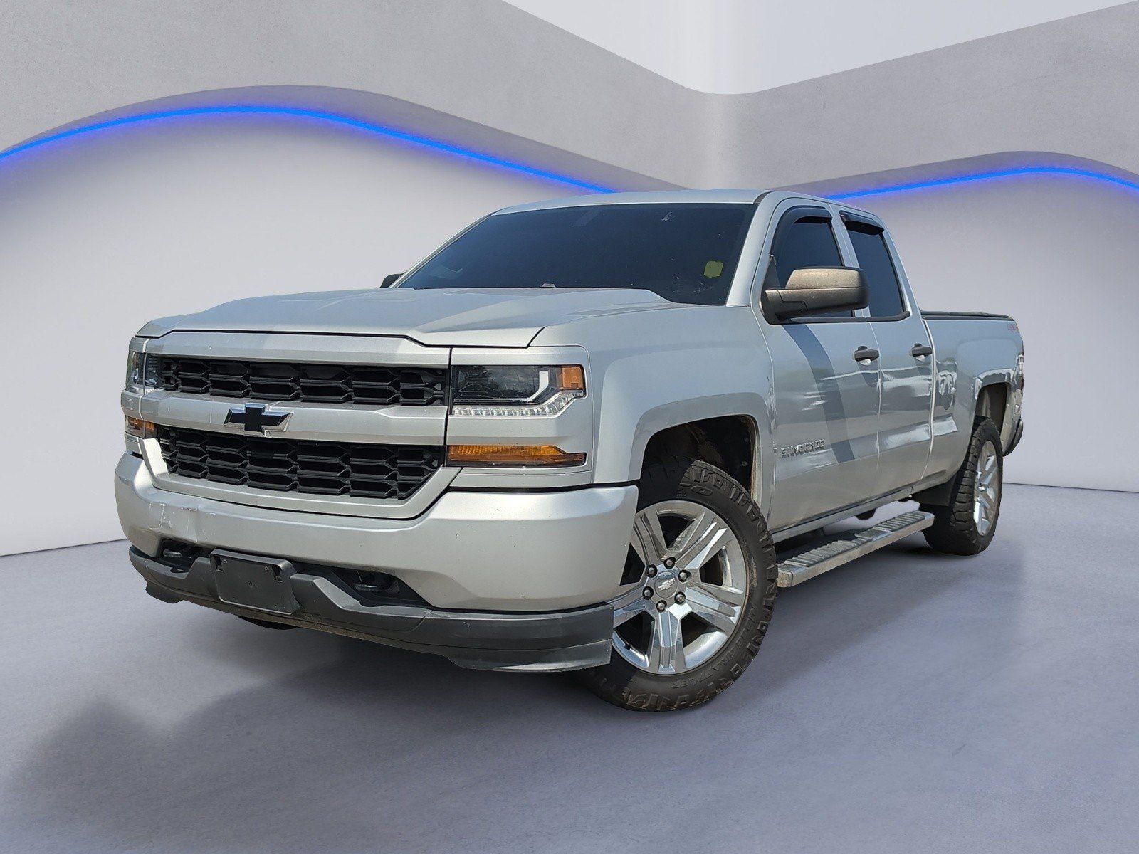 Silver 2017 Chevrolet Silverado 1500 Pickup Truck Four-Wheel Drive Automatic
