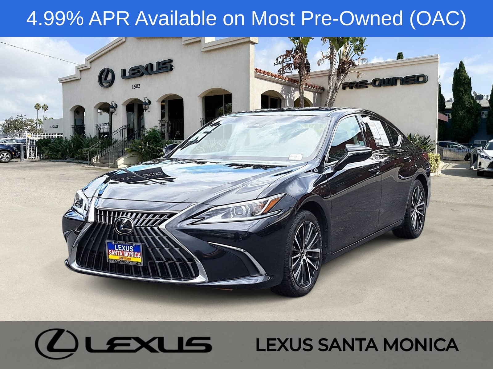 Black (Caviar) 2023 Lexus ES Hybrid Sedan Front-Wheel Drive Continuously Variable Transmission