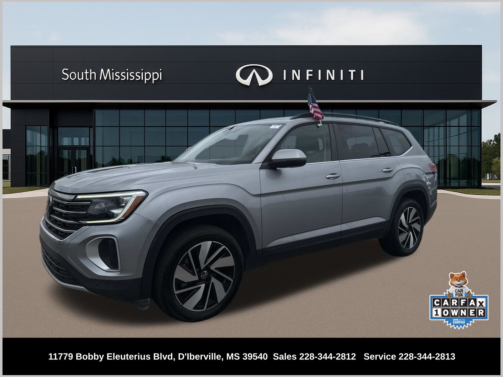 Silver 2024 Volkswagen Atlas SUV / Crossover Front-Wheel Drive 8-Speed Automatic
