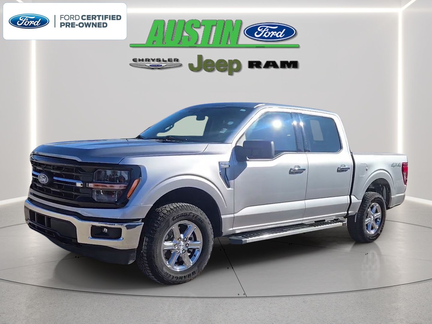 Silver Metallic 2025 Ford F-150 Pickup Truck Four-Wheel Drive Automatic