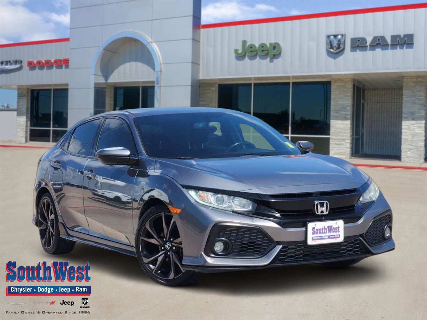 Gray (Modern Steel Metallic) 2018 Honda Civic Hatchback Hatchback Front-Wheel Drive Continuously Variable Transmission