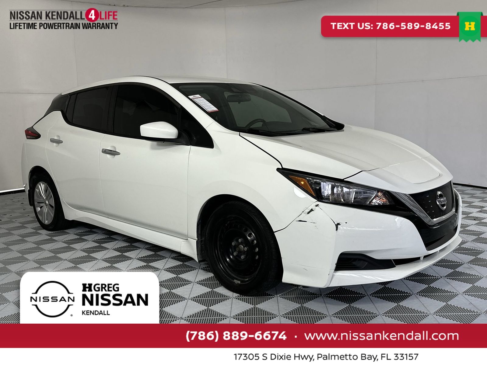 Glacier White 2021 Nissan LEAF S FWD Hatchback Front-Wheel Drive Automatic