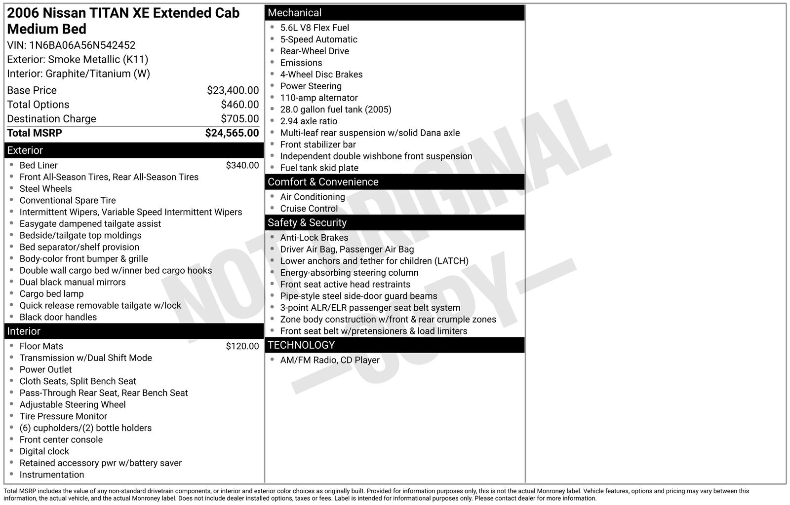 Used Car 2006 Nissan Titan  Xe For Sale Under $10,000 In Austin, Texas