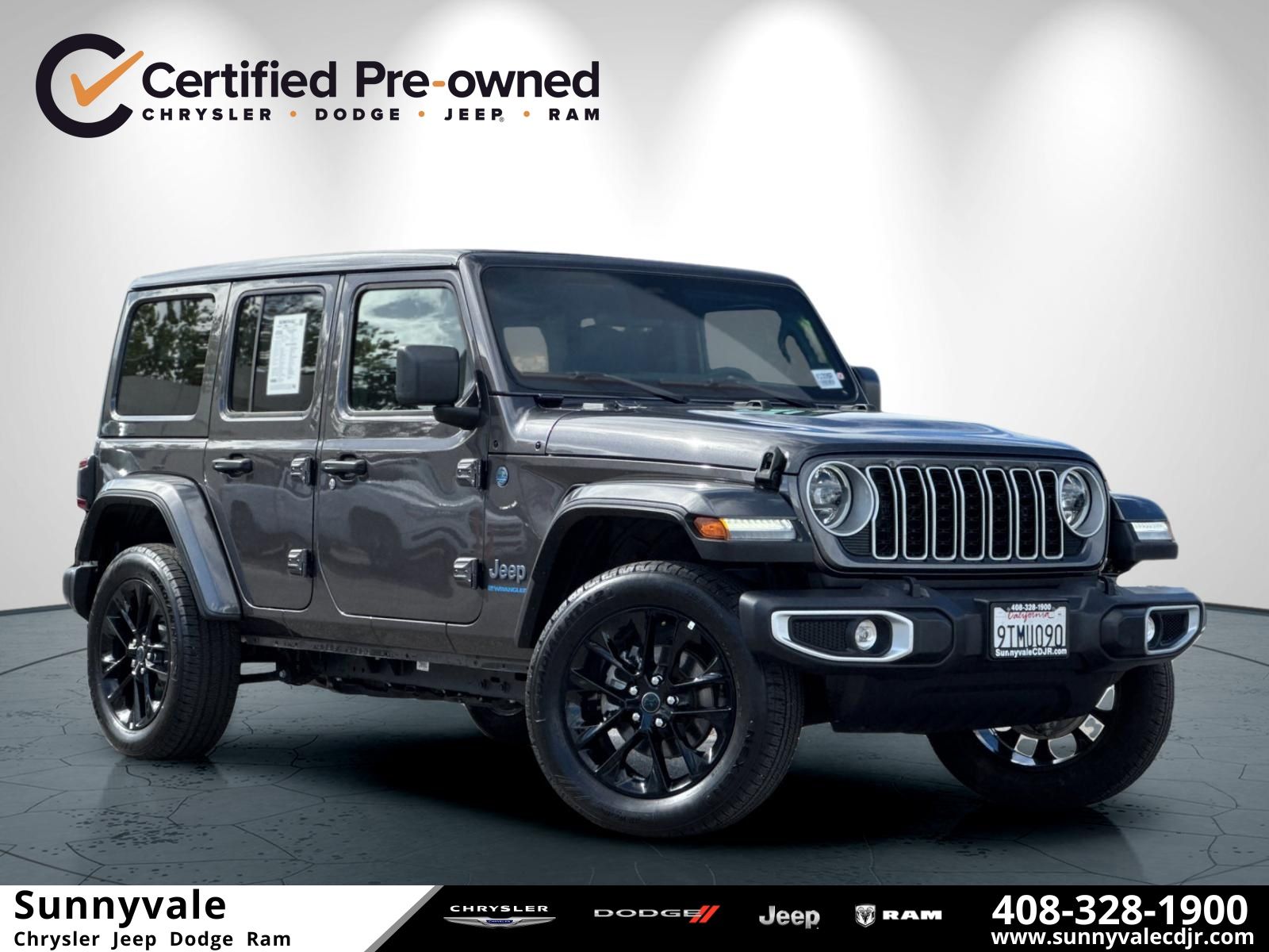 Gray (Granite Crystal Metallic Clearcoat) 2025 Jeep Wrangler 4xe Sahara 4WD SUV / Crossover Four-Wheel Drive 8-Speed Automatic