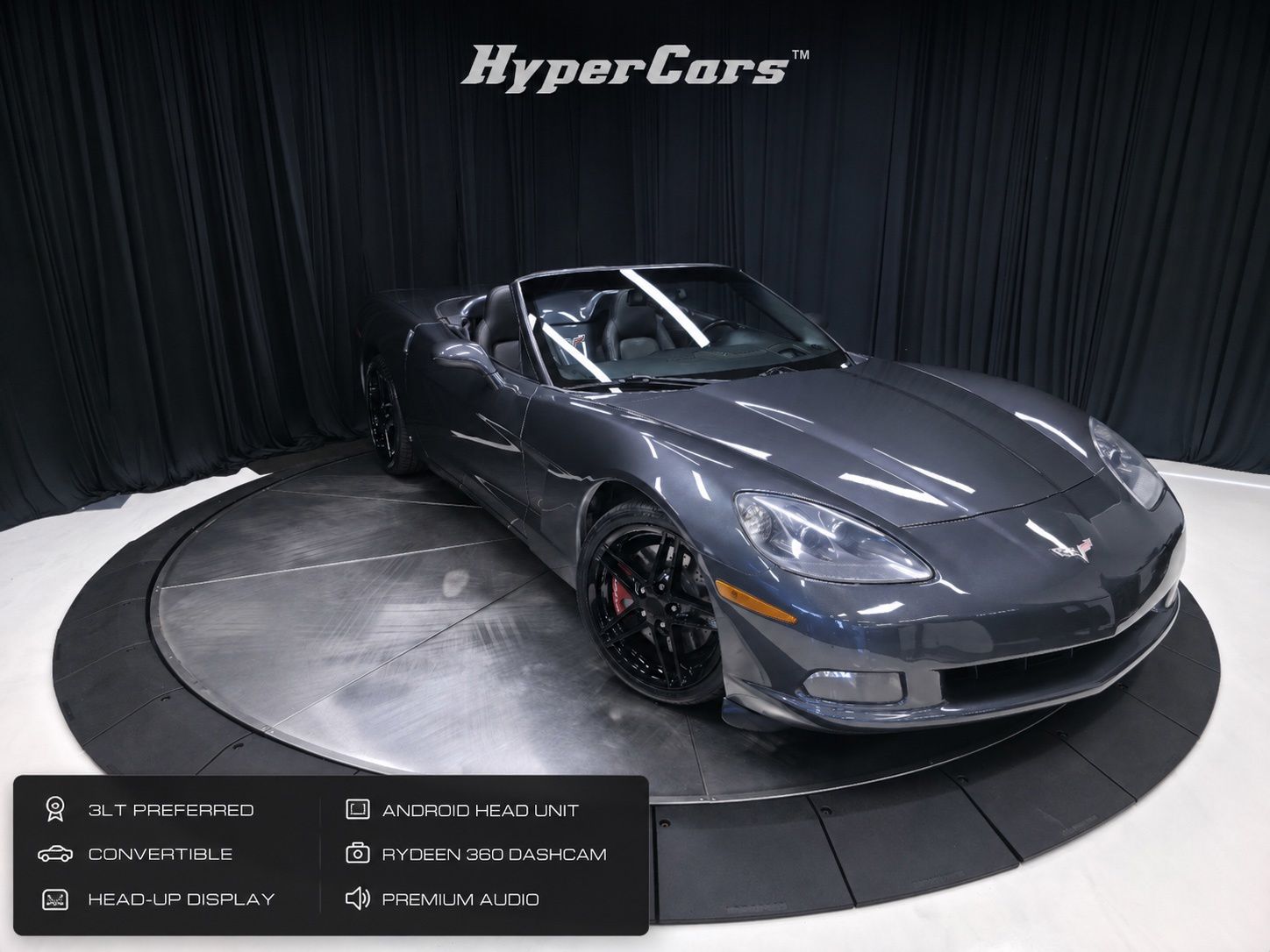 Cyber Gray Metallic 2009 Chevrolet Corvette Convertible Rear-Wheel Drive 6-Speed Automatic