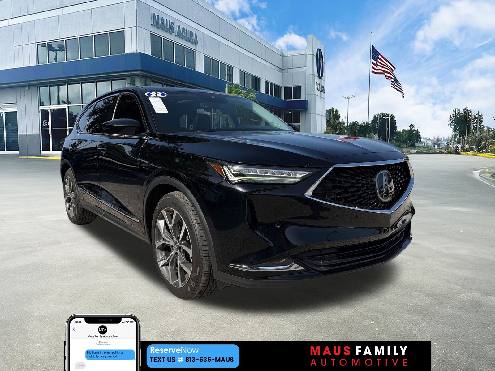 Majestic Black Pearl 2023 Acura MDX SUV / Crossover Front-Wheel Drive Automatic