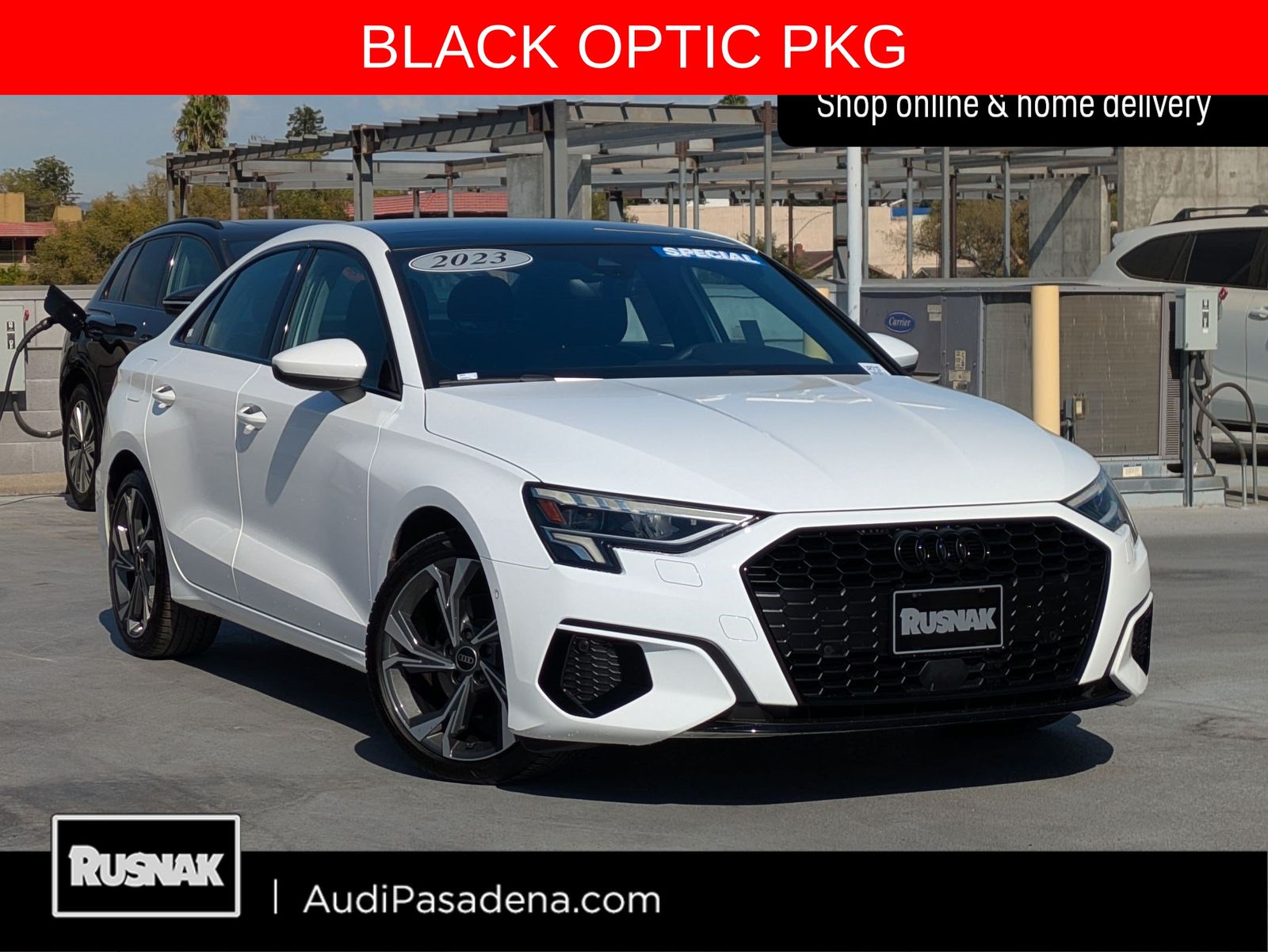 Ibis White 2023 Audi A3 Sedan Front-Wheel Drive 7-Speed Automatic