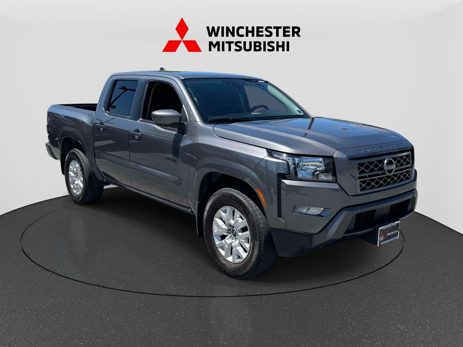 Gray (Gun Metallic) 2023 Nissan Frontier SV Crew Cab 4WD Pickup Truck Four-Wheel Drive 9-Speed Automatic