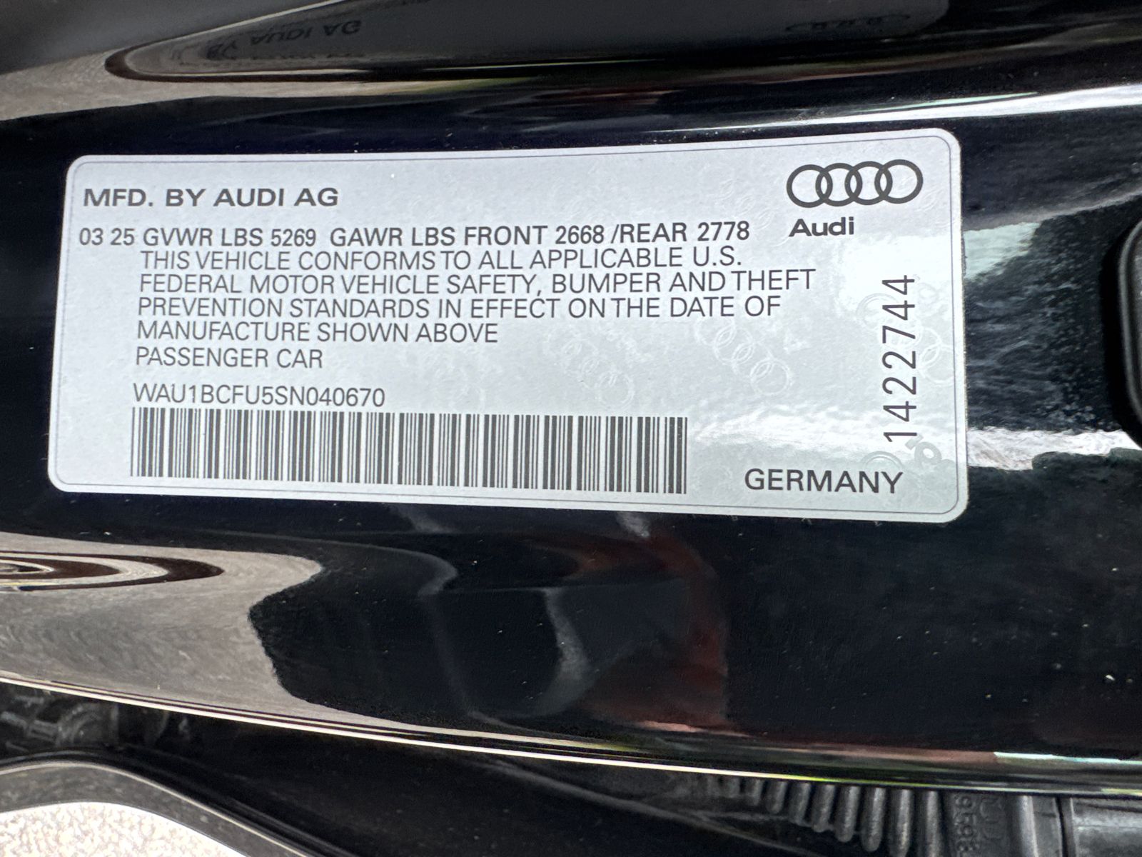 Used 2025 Black Audi 2.0T Premium image 32
