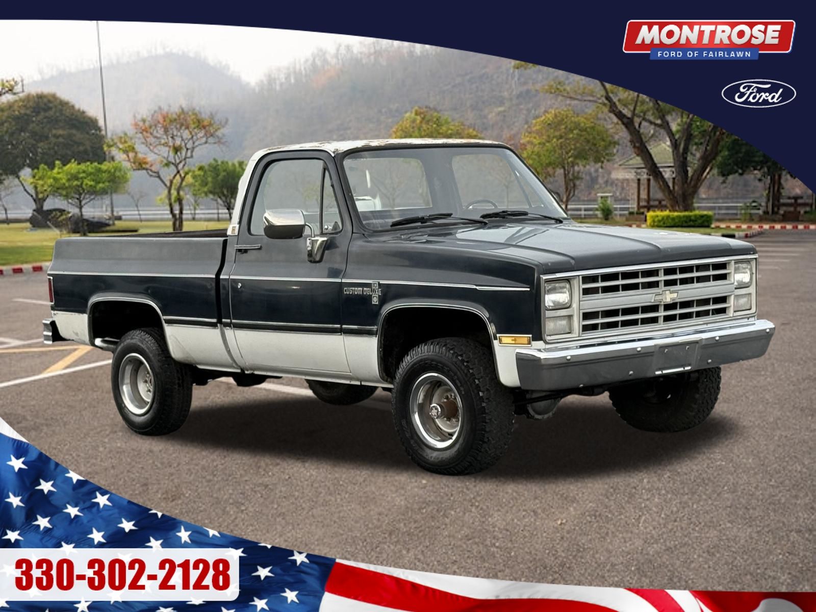 Blue 1985 Chevrolet C/K 10 Pickup Truck Automatic