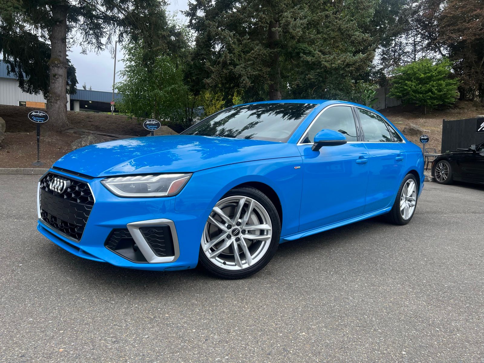 Blue 2022 Audi A4 Sedan All-Wheel Drive 7-Speed Automatic