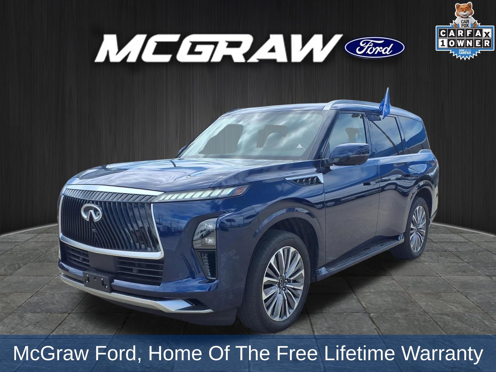 Blue 2025 INFINITI QX80 Sensory 4WD SUV / Crossover All-Wheel Drive 9-Speed Automatic