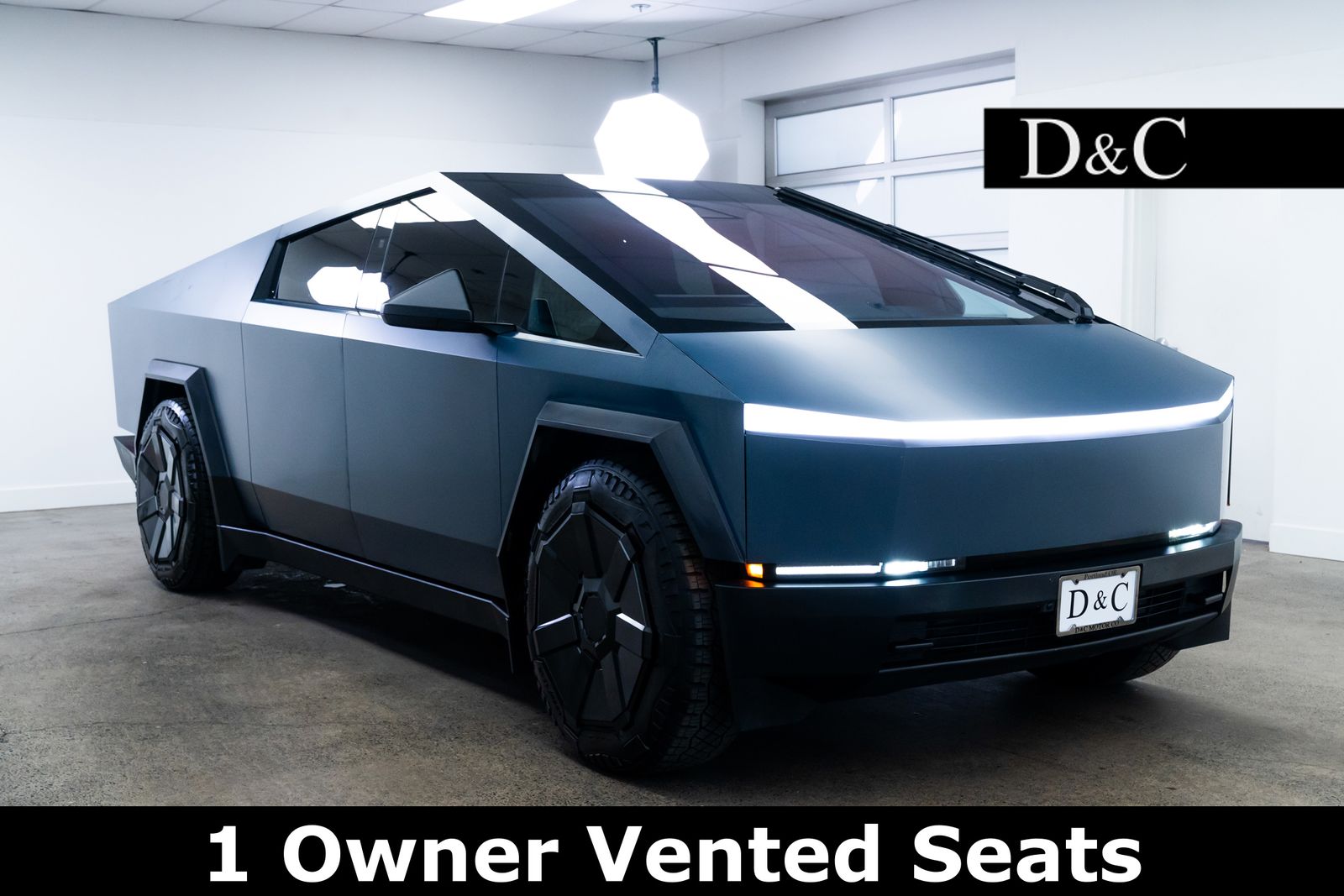 Gray (Stainless Steel) 2024 Tesla Cybertruck Crew Cab AWD Pickup Truck All-Wheel Drive 1-Speed Automatic