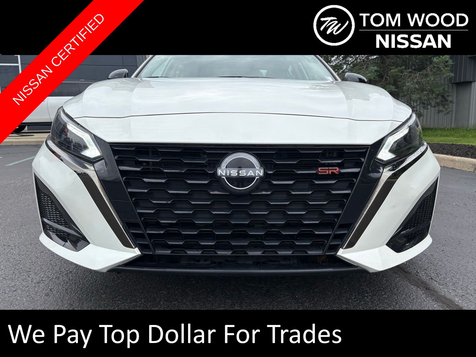 Pearl White Tricoat 2024 Nissan Altima 2.5 SR AWD Sedan All-Wheel Drive Continuously Variable Transmission