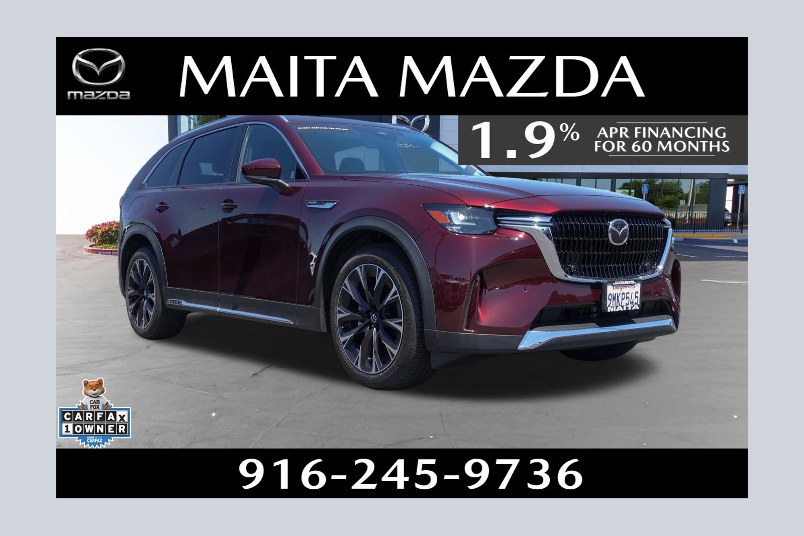 Artisan Red Premium 2024 Mazda CX-90 PHEV Premium AWD SUV / Crossover All-Wheel Drive 8-Speed Automatic