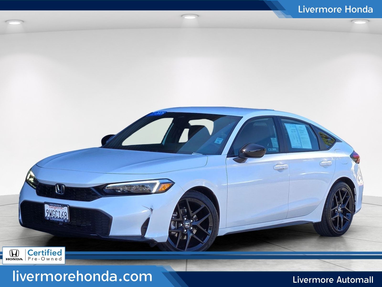 White 2025 Honda Civic Hatchback Hatchback Front-Wheel Drive Continuously Variable Transmission