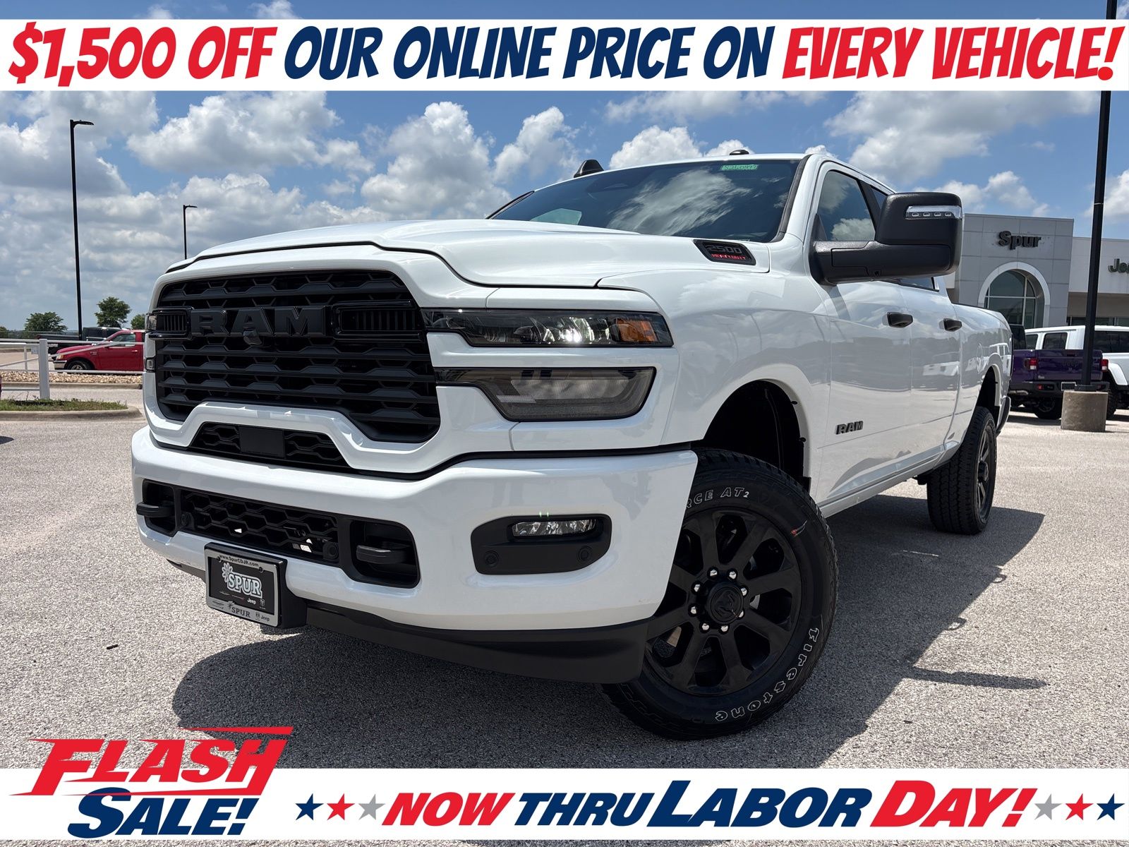 Bright White Clearcoat 2026 RAM 2500 Pickup Truck Four-Wheel Drive 8-Speed Automatic