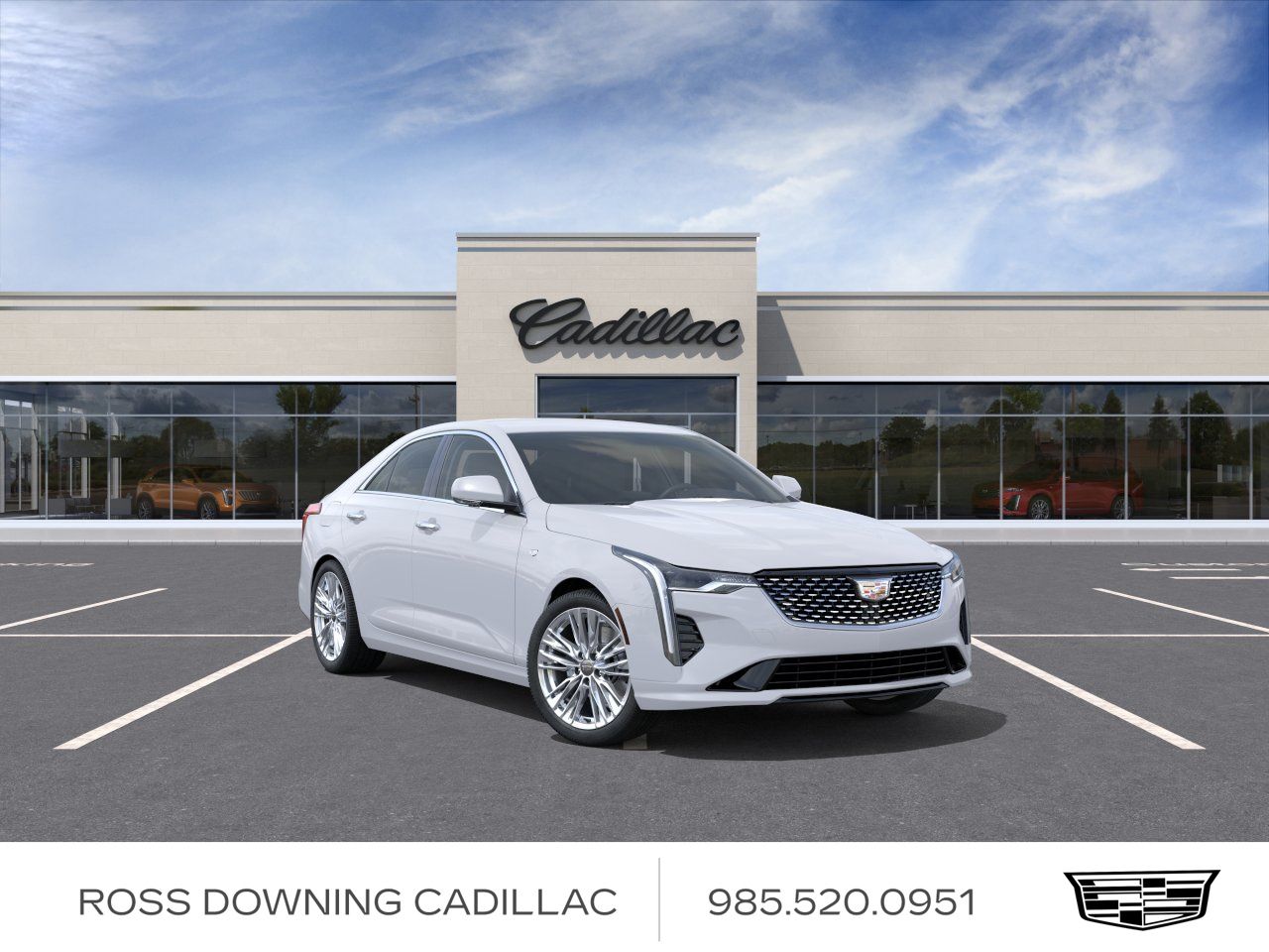 2026 Cadillac CT4 Premium Luxury White at Ross Downing Buick GMC