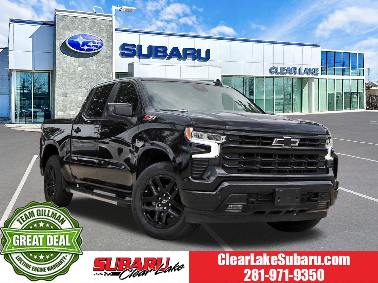 Black 2023 Chevrolet Silverado 1500 Pickup Truck Four-Wheel Drive Automatic