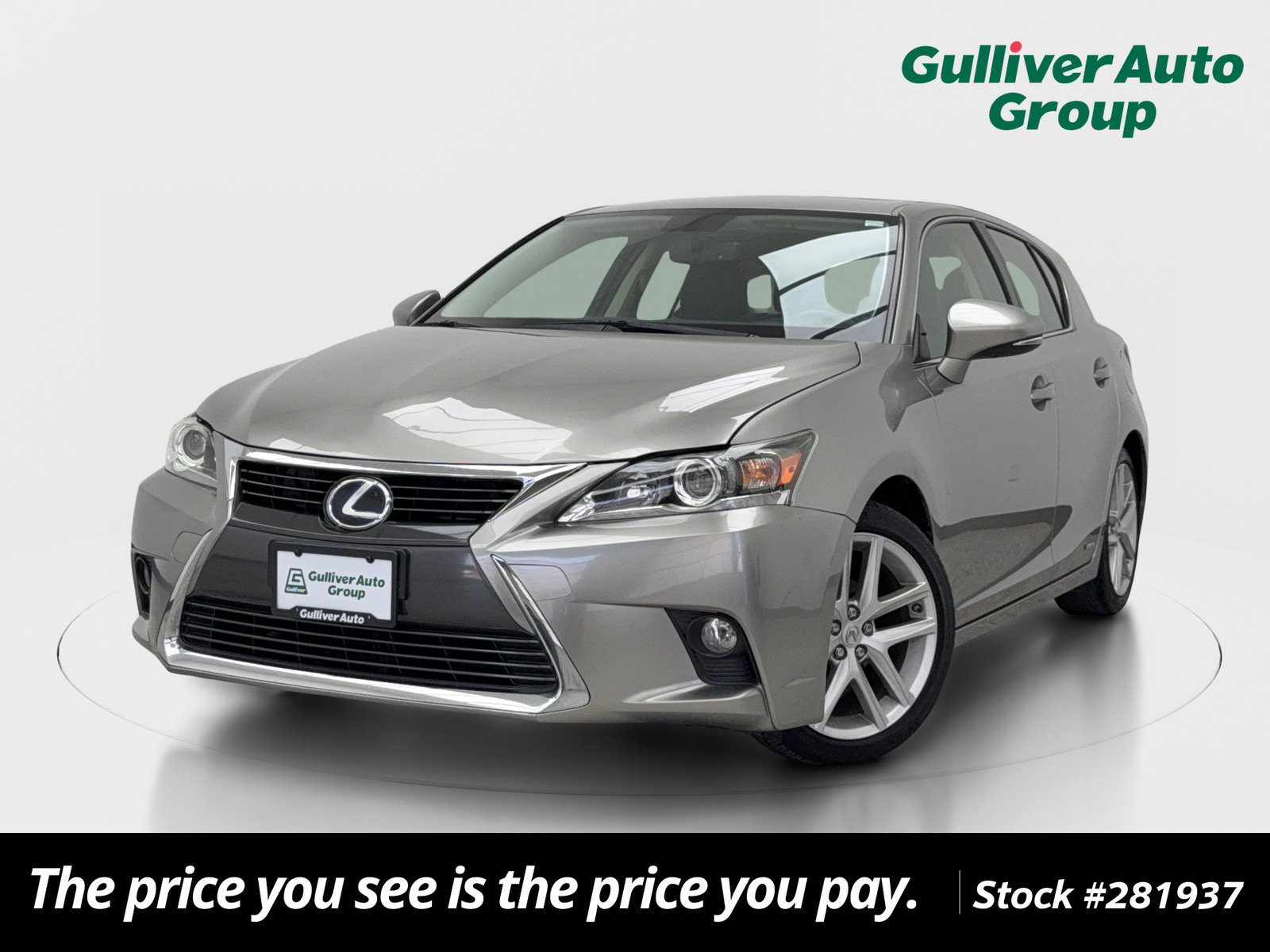 Atomic Silver 2017 Lexus CT Hybrid Wagon Front-Wheel Drive Continuously Variable Transmission