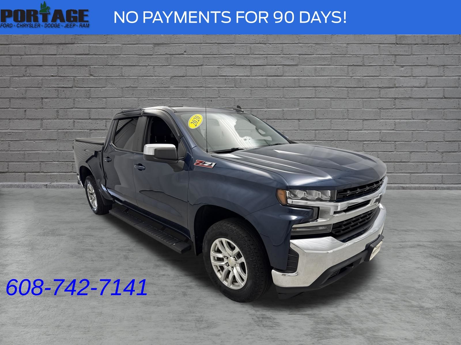 Northsky Blue Metallic 2020 Chevrolet Silverado 1500 Pickup Truck Four-Wheel Drive 8-Speed Automatic