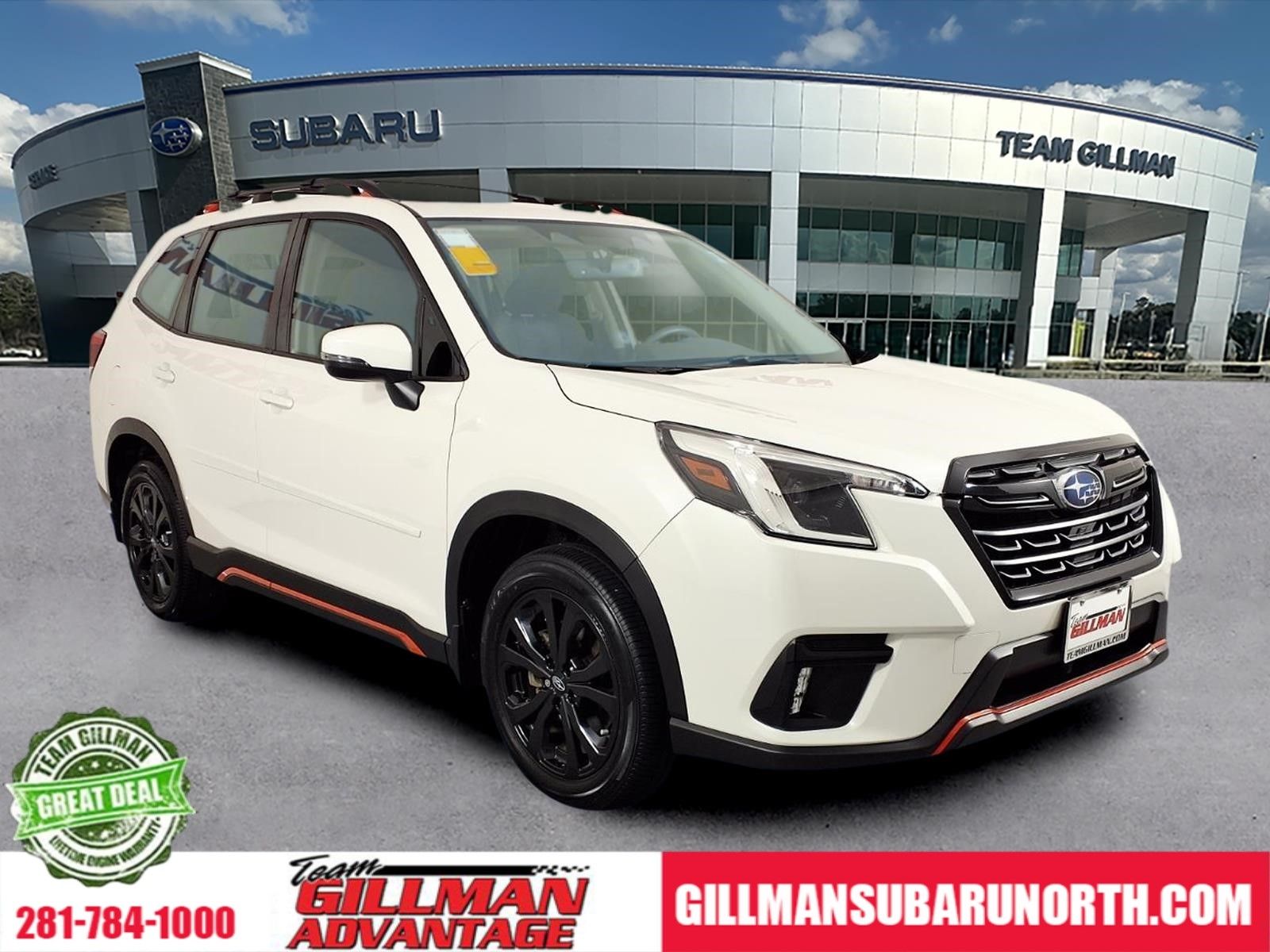 Crystal White Pearl 2023 Subaru Forester Sport Crossover AWD SUV / Crossover All-Wheel Drive Continuously Variable Transmission