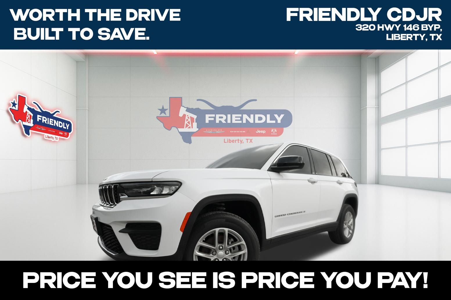 Bright White Clearcoat 2026 Jeep Grand Cherokee Laredo 4WD SUV / Crossover Four-Wheel Drive 8-Speed Automatic