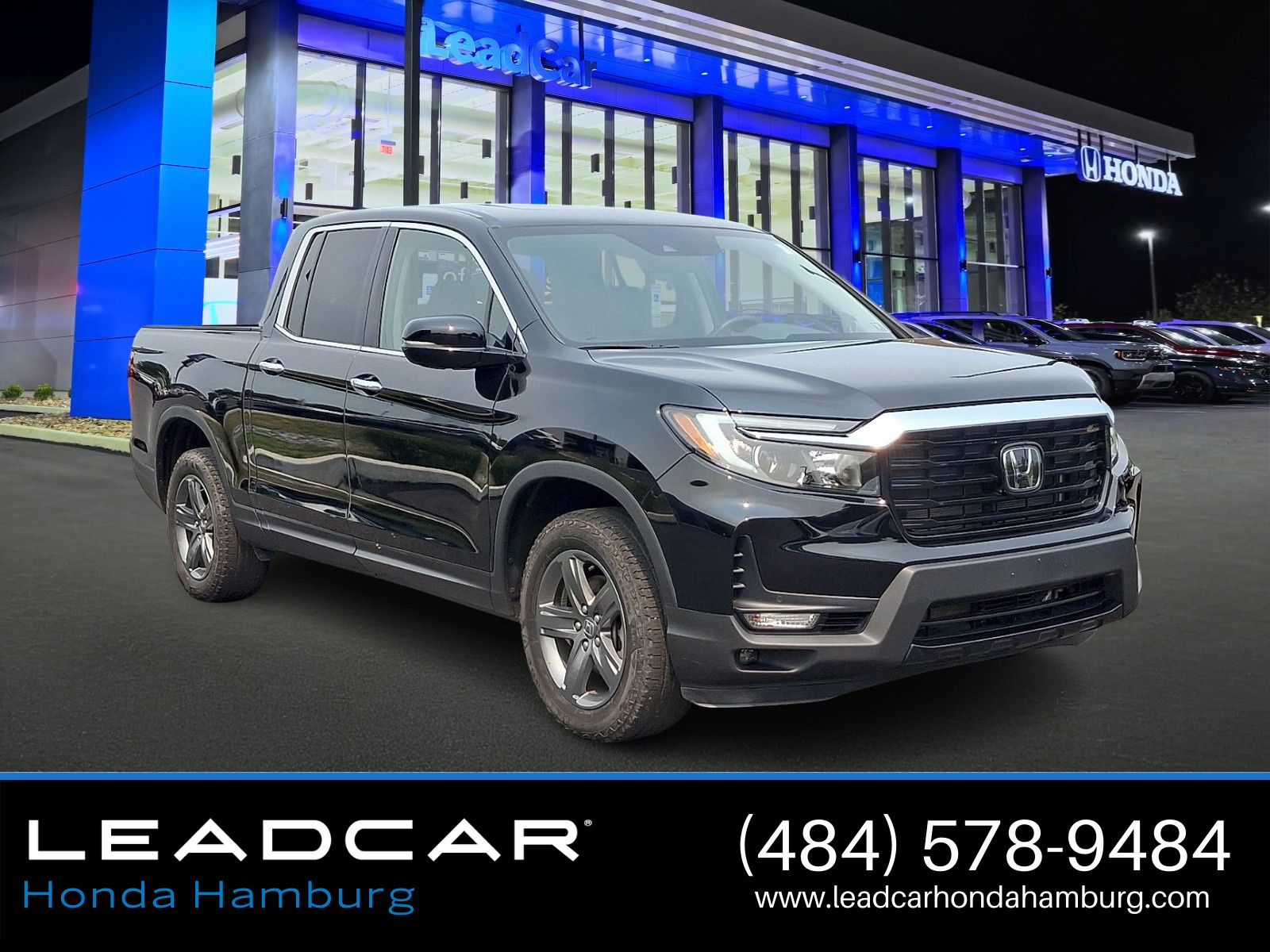 Crystal Black Pearl 2023 Honda Ridgeline Pickup Truck All-Wheel Drive 9-Speed Automatic