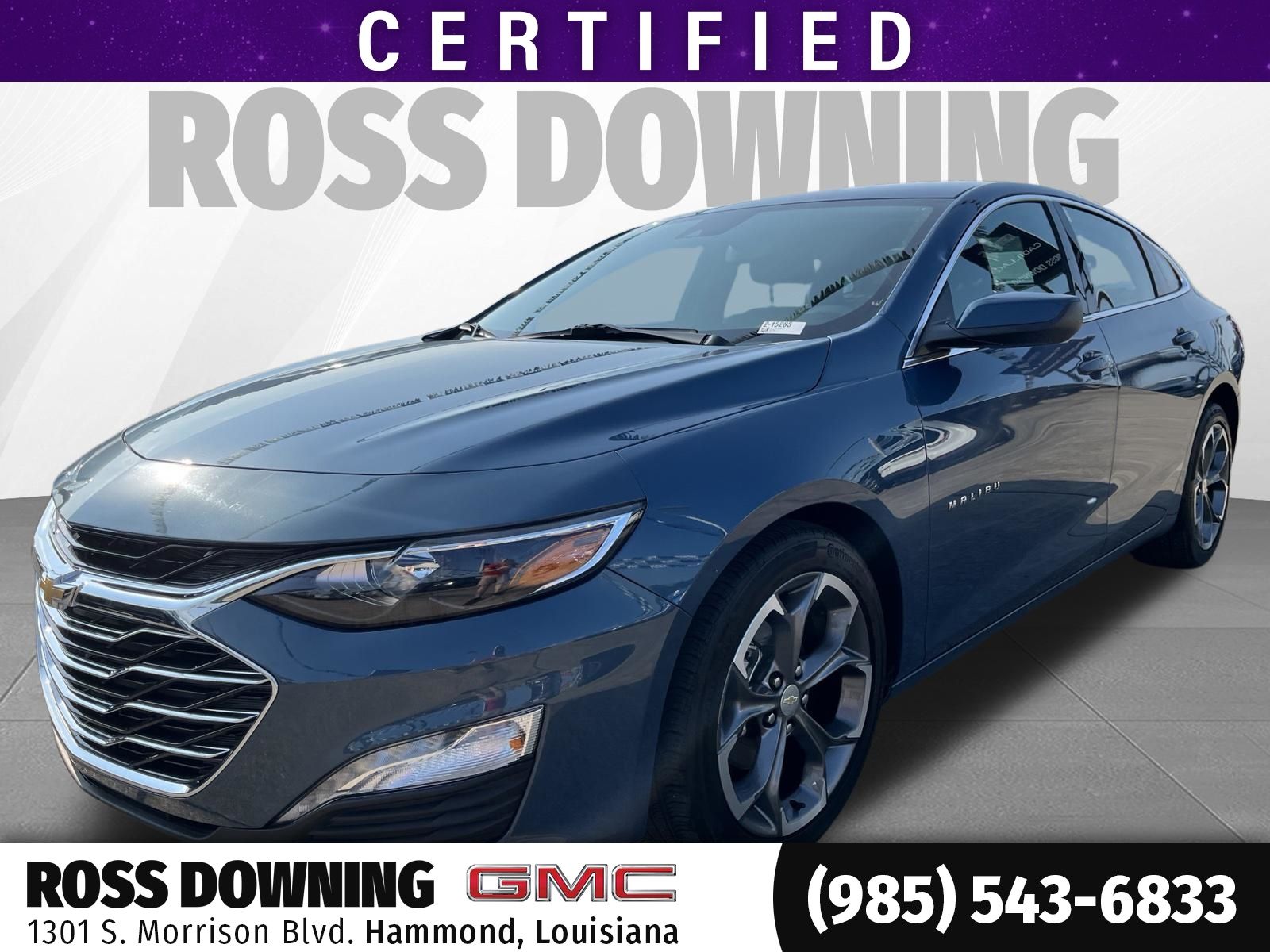 Lakeshore Blue Metallic 2024 Chevrolet Malibu Sedan Front-Wheel Drive Continuously Variable Transmission
