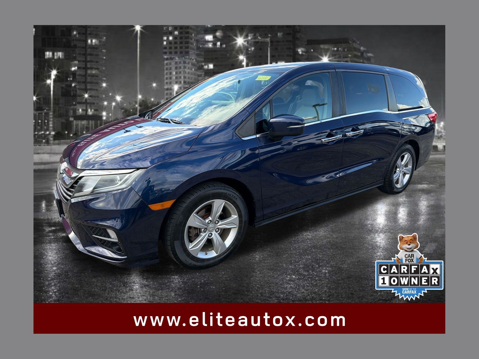 Blue 2019 Honda Odyssey Minivan Front-Wheel Drive 9-Speed Automatic