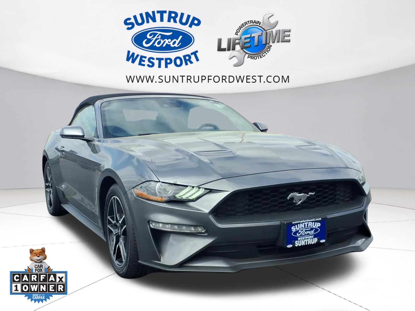 Carbonized Gray Metallic 2023 Ford Mustang EcoBoost Convertible RWD Convertible Rear-Wheel Drive Automatic