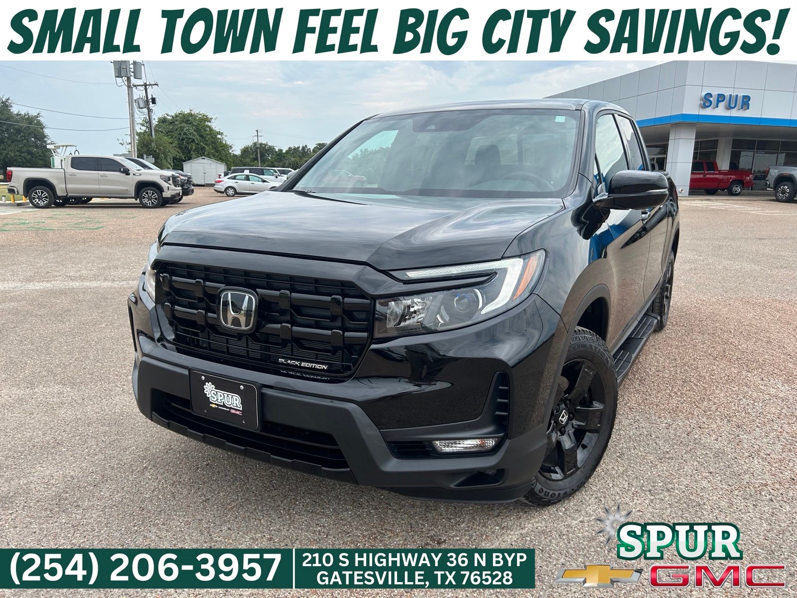 Crystal Black Pearl 2025 Honda Ridgeline Pickup Truck All-Wheel Drive 9-Speed Automatic