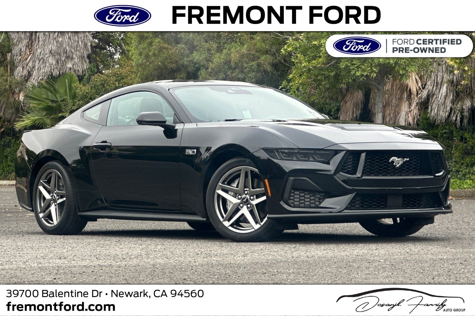 Shadow Black 2025 Ford Mustang Coupe Rear-Wheel Drive Automatic