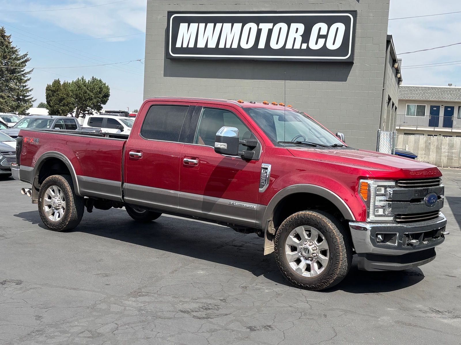Red 2018 Ford F-250 Super Duty Pickup Truck Four-Wheel Drive 6-Speed Automatic