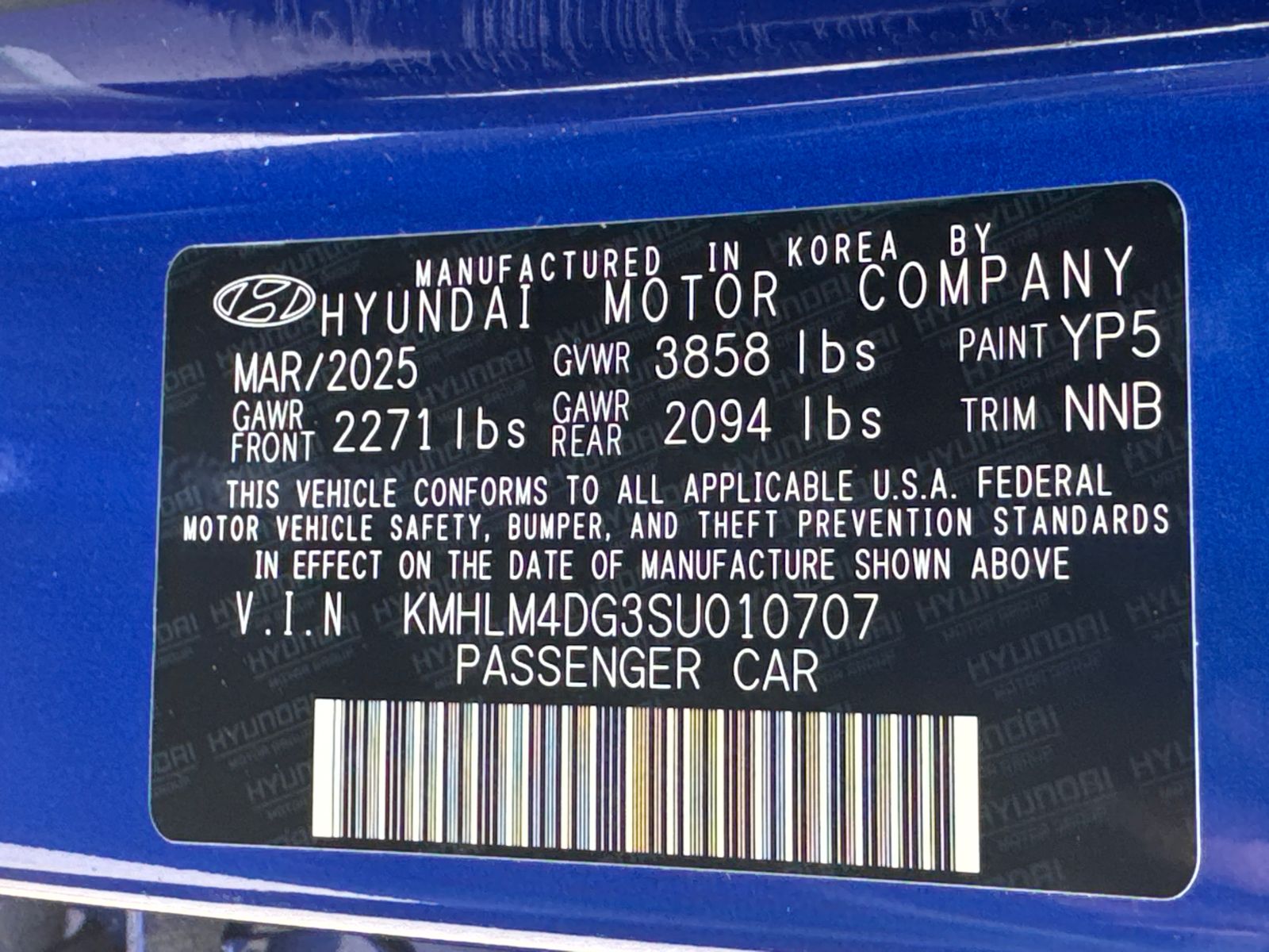 Certified Used 2025 Blue Hyundai SEL Sport image 32