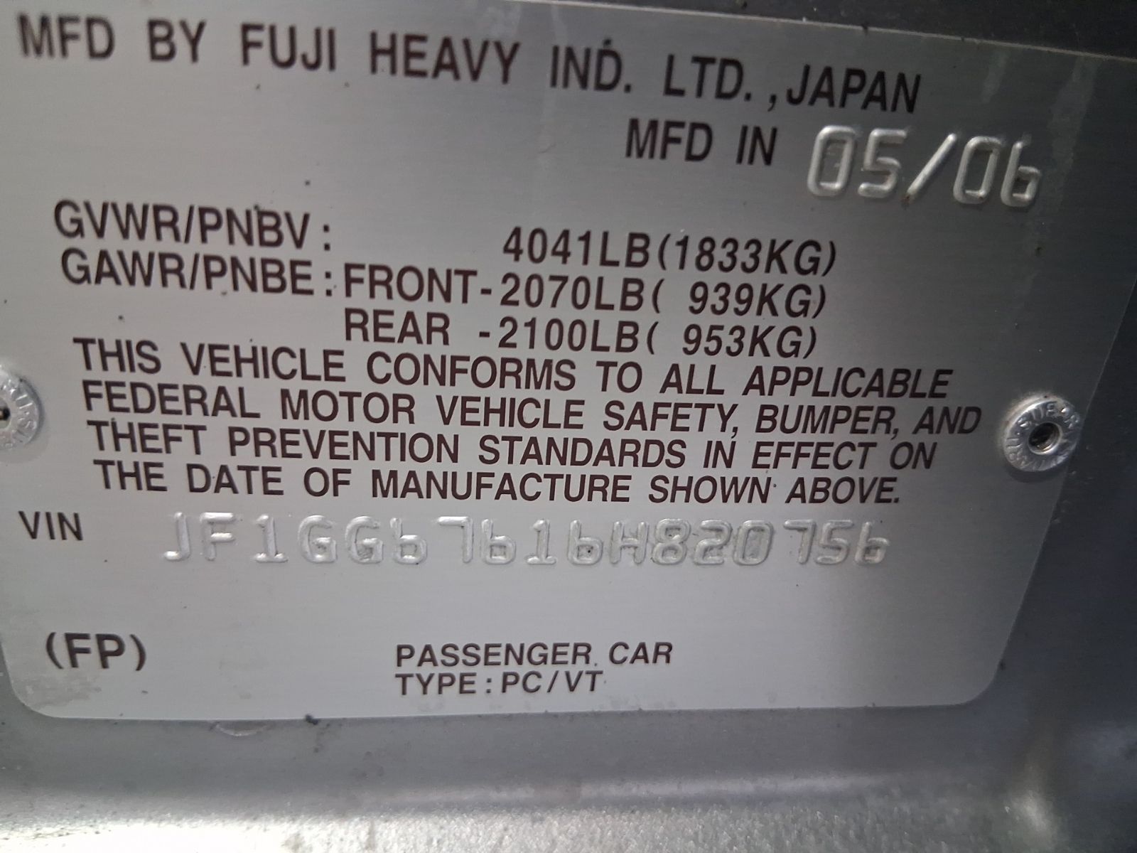 Used Car 2006 Subaru Impreza  2.5i For Sale Under $10,000 In Austin, Texas