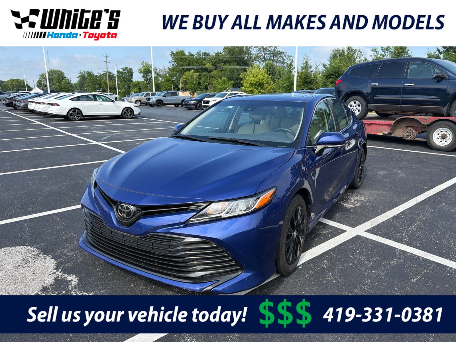 Blue 2018 Toyota Camry Sedan Front-Wheel Drive 8-Speed Automatic