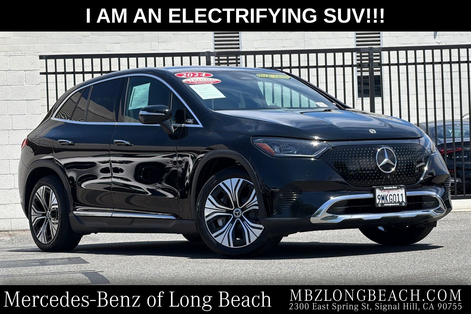 Black 2024 Mercedes-Benz EQE Sedan Rear-Wheel Drive 1-Speed Automatic