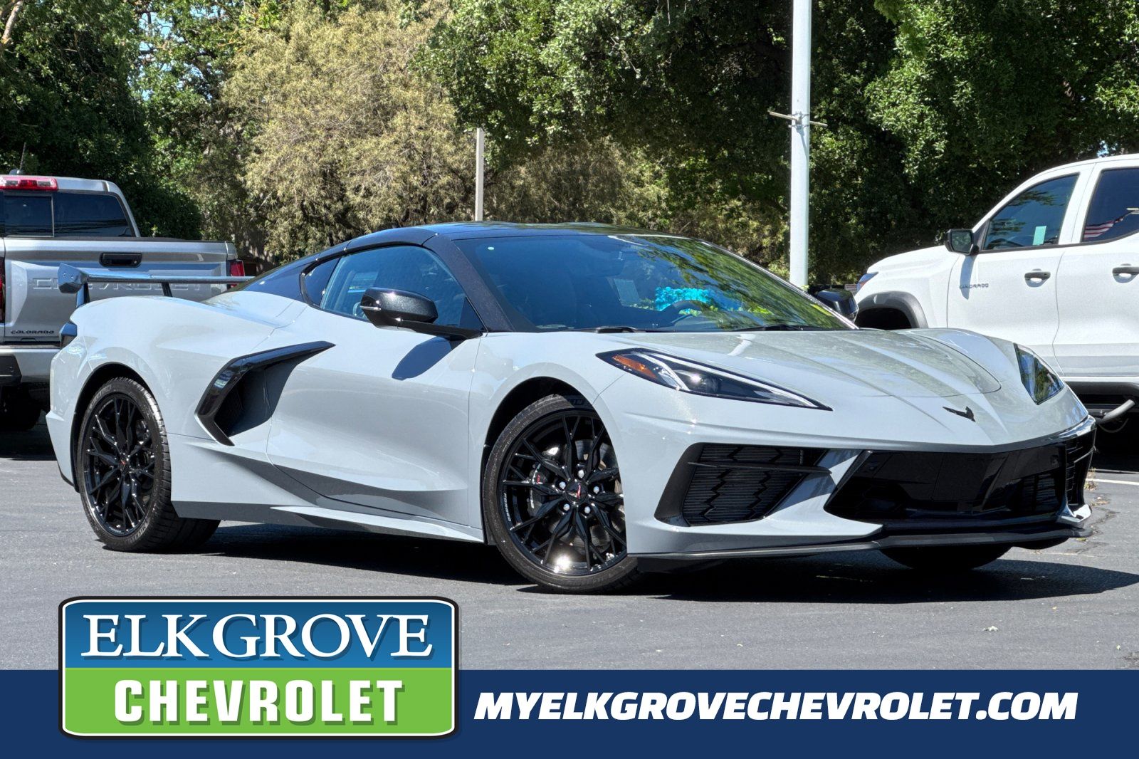 Sea Wolf Gray Tricoat 2024 Chevrolet Corvette Stingray 3LT Coupe RWD Coupe Rear-Wheel Drive 8-Speed Dual Clutch