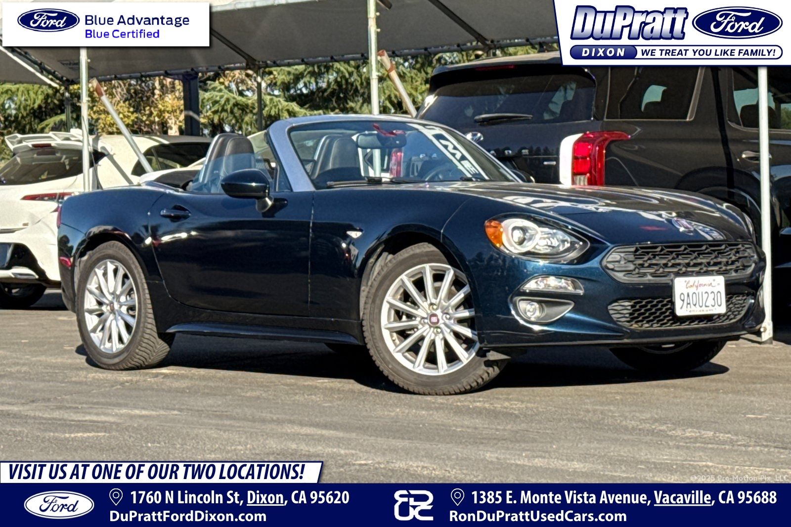 Mare Blue Metalic 2018 FIAT 124 Spider Convertible Rear-Wheel Drive 6-Speed Automatic